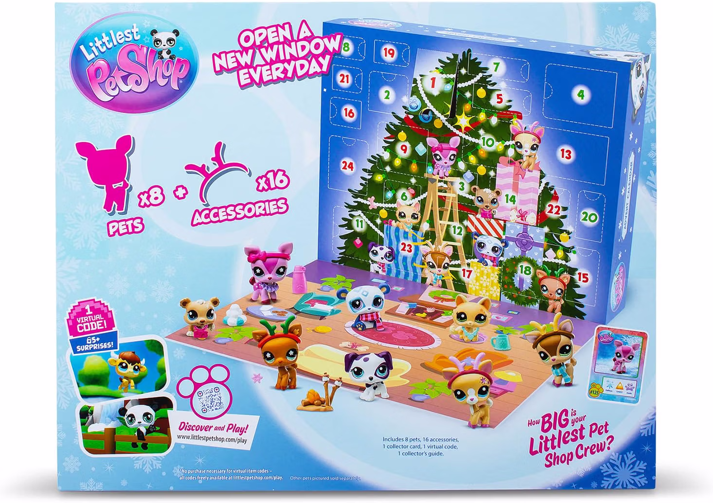 Littlest Pet Shop Adventskalender mit 8 Tierfiguren und 16 Zubehörteilen