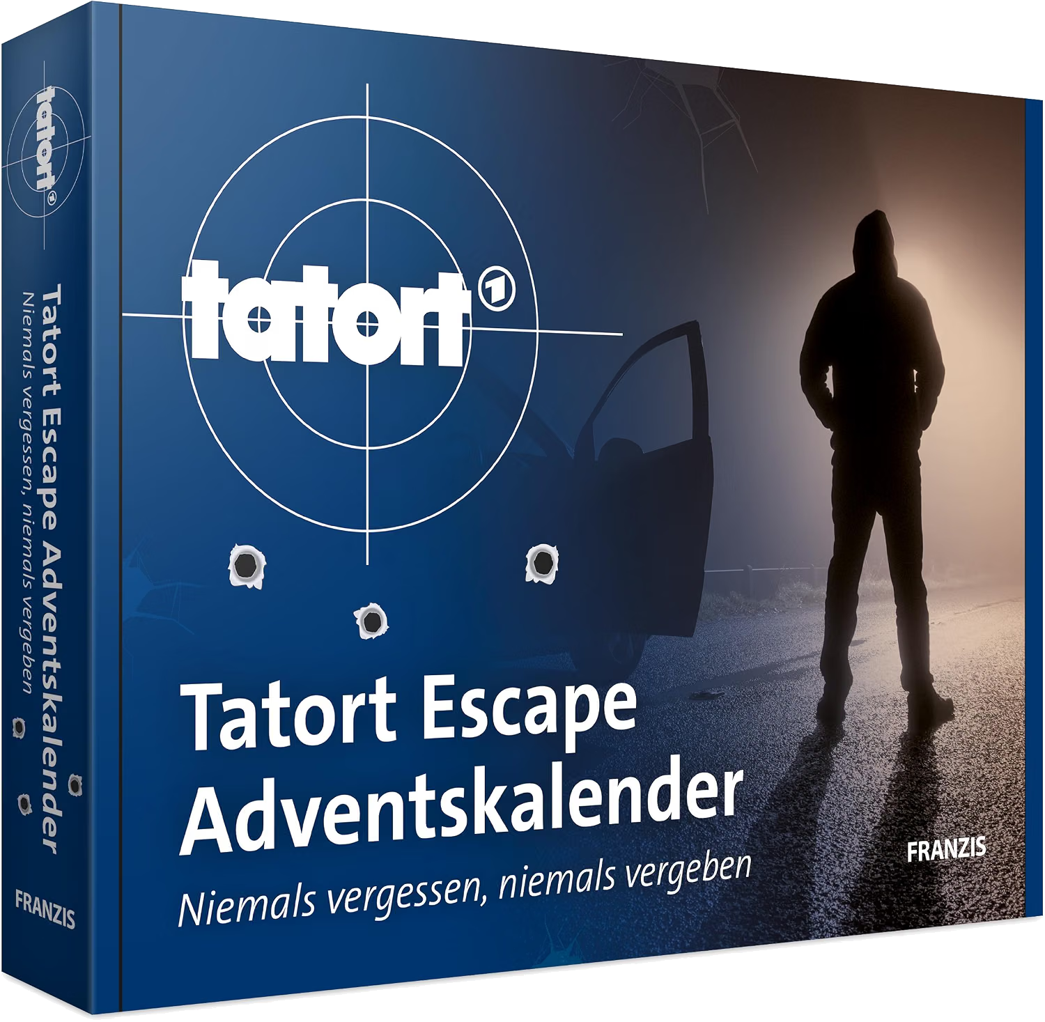 FRANZIS Tatort Escape Adventskalender – Niemals vergessen, niemals vergeben, Escape Room mit 24 spannenden Rätseln für die Adventszeit